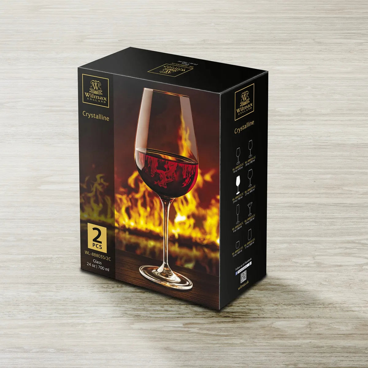 Wilmax Wijnglas 700 ml Kristalglas Transparant 2-delige set