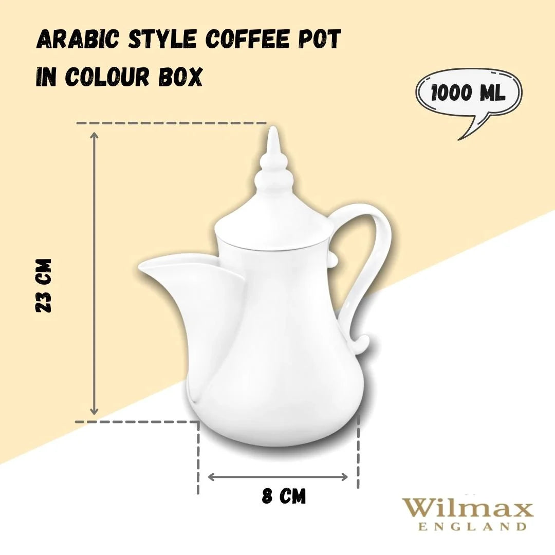 Wilmax England koffiekan 1000 ml wit porselein