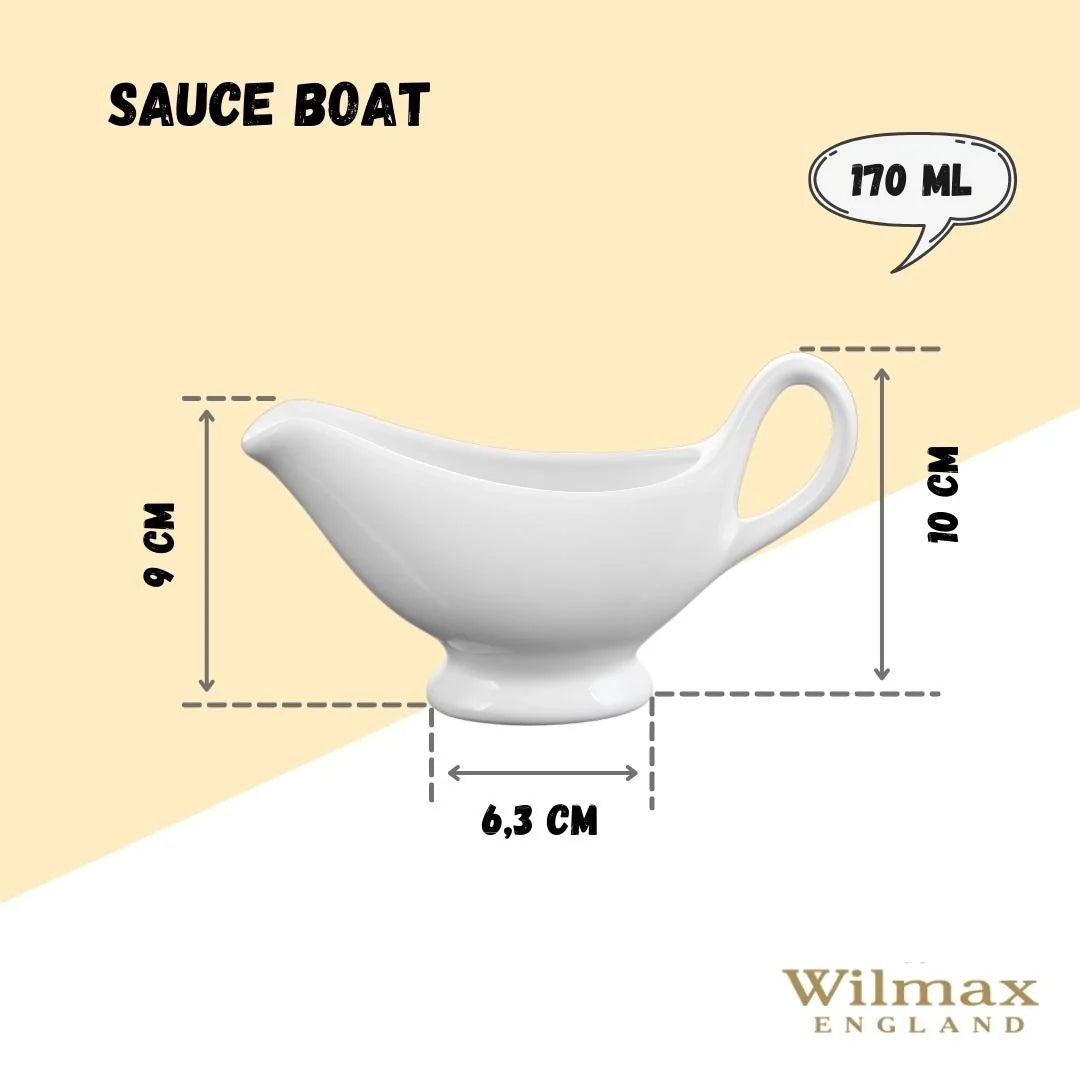Wilmax Sauciere 170 ml – Elegantes Porzellan für Saucen & Dressings – WL-996013/A