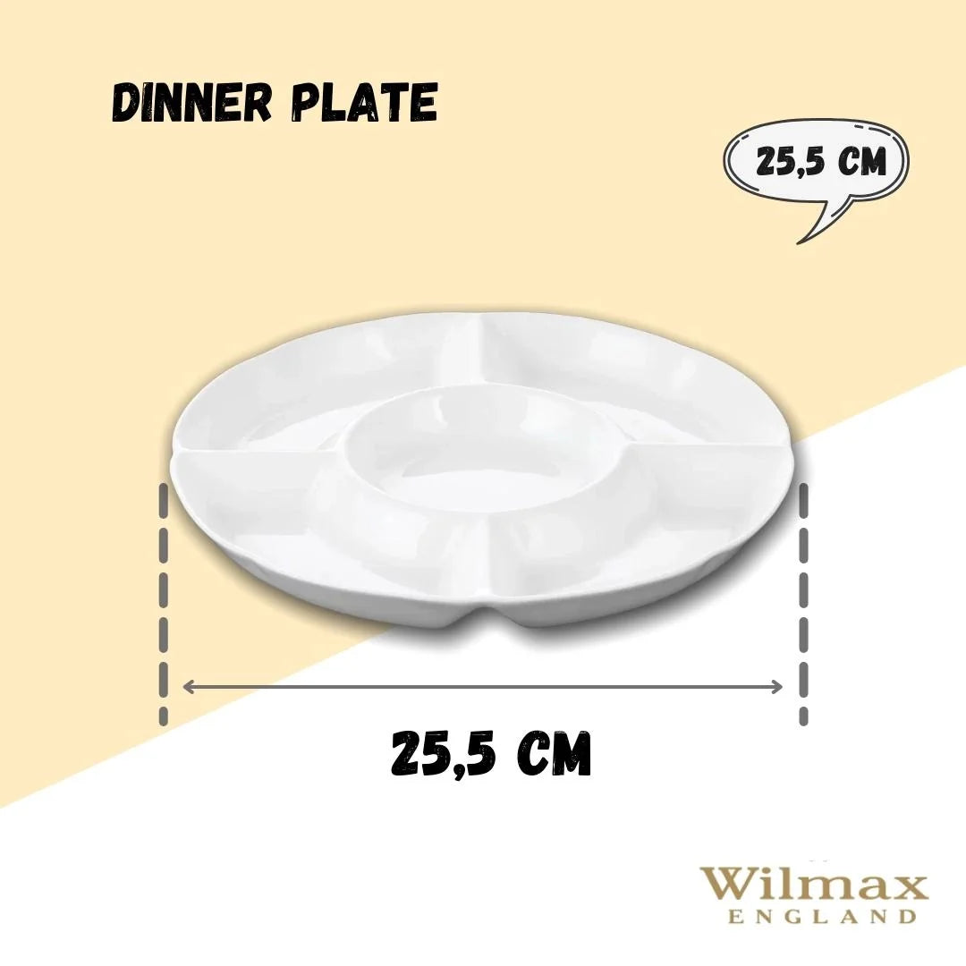 Wilmax England Serveerbord Porselein Wit 25.5 cm WL-992019/A