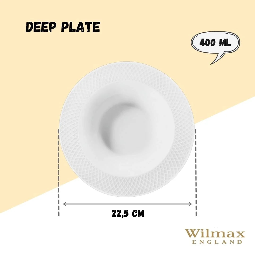 Wilmax Deep Plate 22.5 cm White Porcelain WL-880101303/A