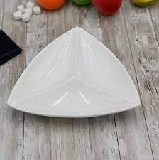 Wilmax Serveerblad 24 cm, 3-Vaks, Porselein Wit