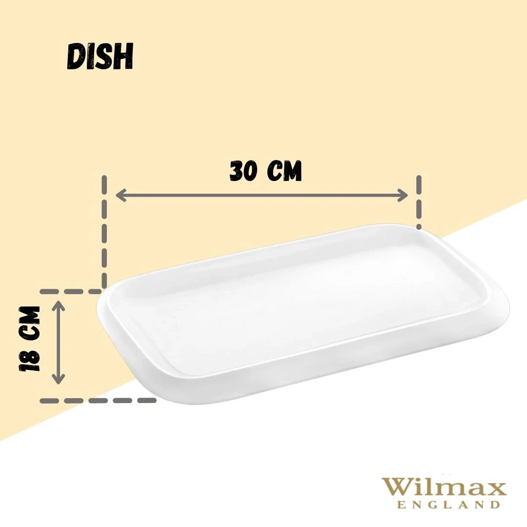 Wilmax Serveerblad Porselein Wit 30x18 cm WL-992661/A