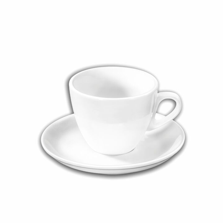 Wilmax Kop & schotel 110 ml Wit Porselein AB