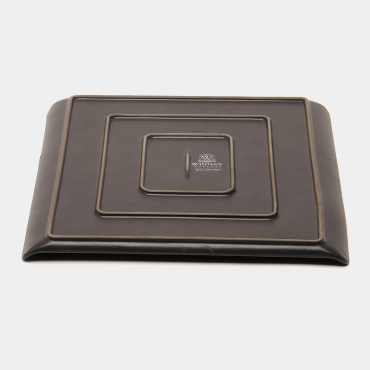Wilmax Vierkante schaal SlateStone Zwart 27x27 cm Set van 2