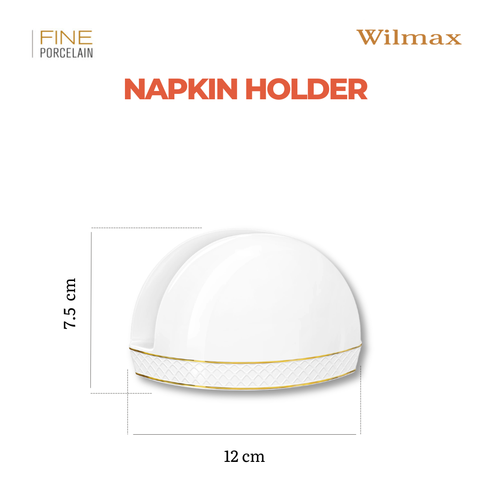 Wilmax England Servettenhouder Wit Porselein WL-880102901/A