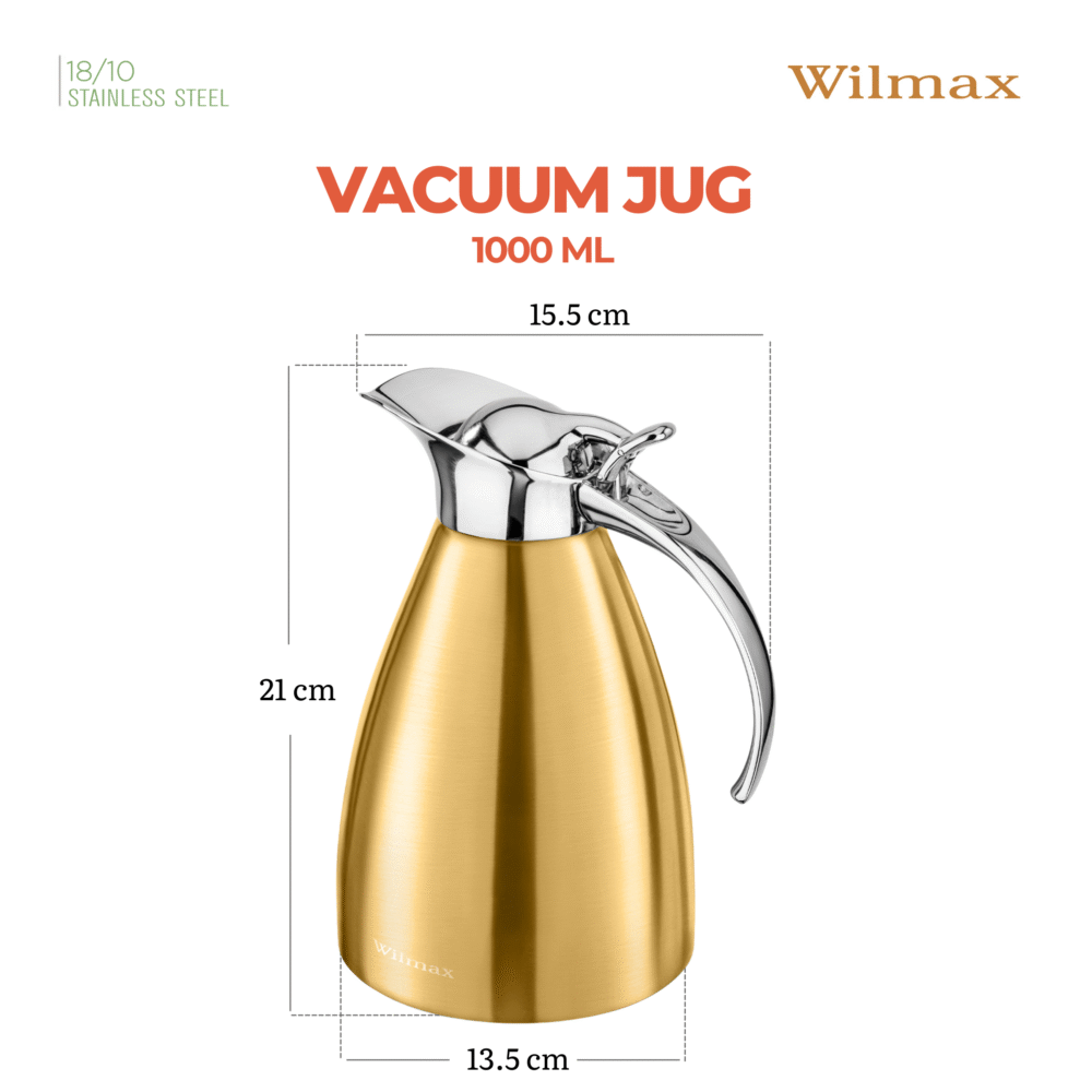 Wilmax Isolatiekan 1000 ml RVS Goud WL-511020135/A