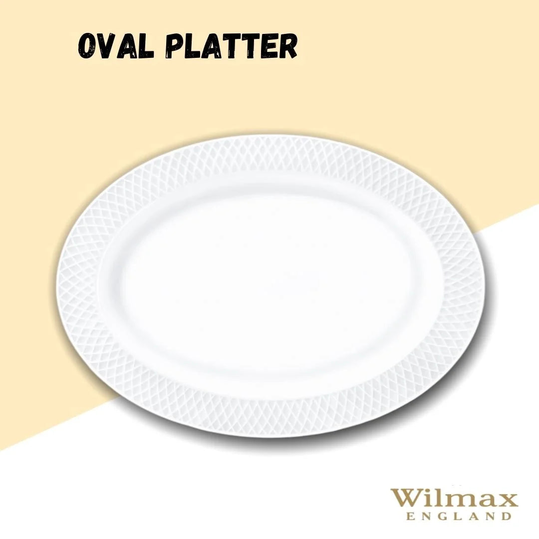 Wilmax Ovaler Servierteller 35 x 25 cm Porzellan WL-880103/A