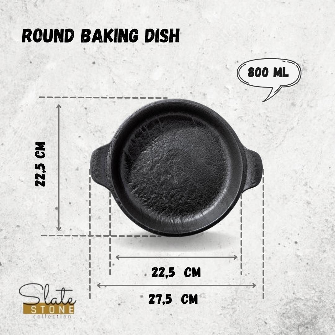 Wilmax Rundes Backgeschirr Porzellan 800 ml Black WL-661143/A