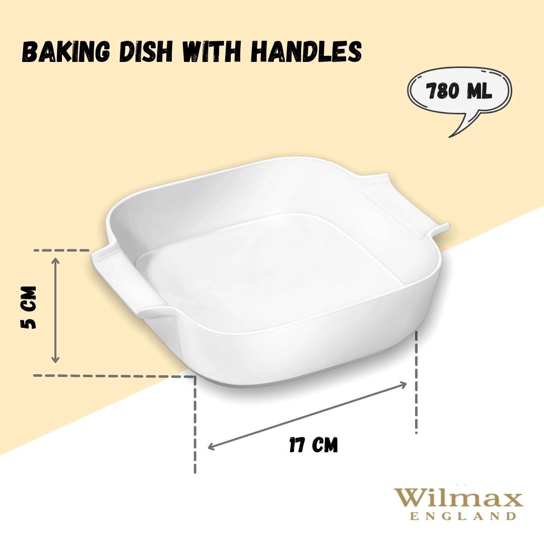 Wilmax ovenschaal met handgrepen 780 ml porselein WL-997024/1C