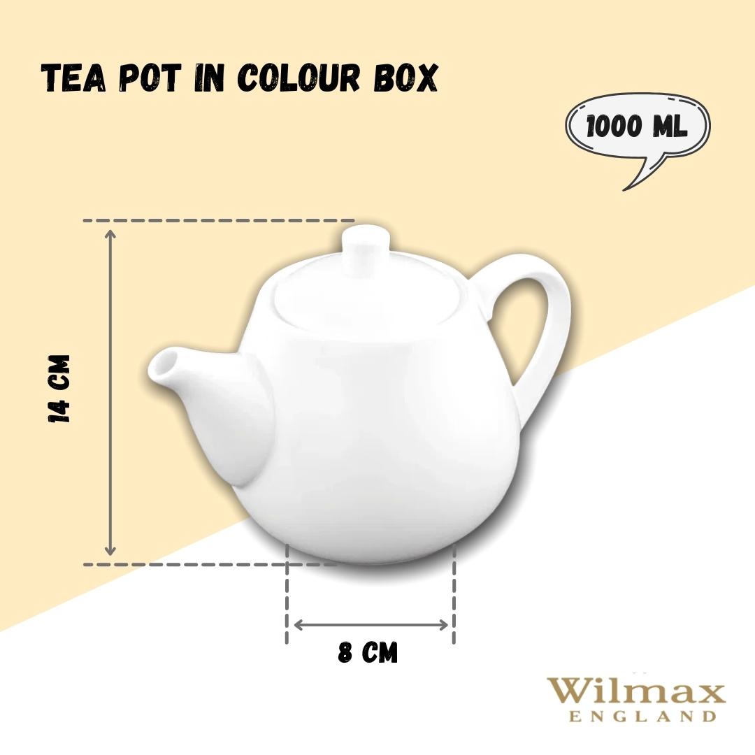 Wilmax Theepot 1000 ml Wit Porselein WL-994003/1C