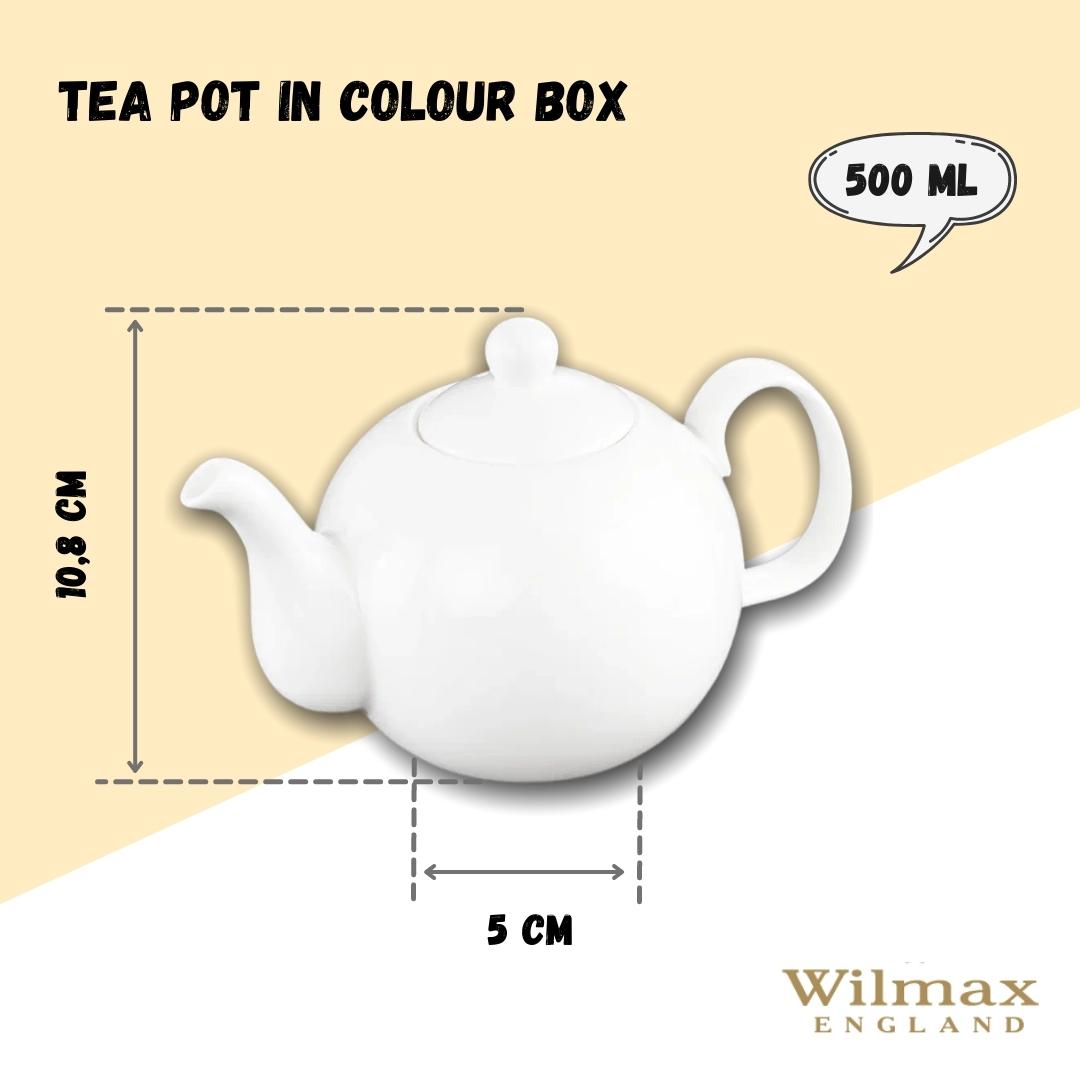 Wilmax Theepot 500 ml van Porselein met Filter, Olivia Collectie WL-994018/1C