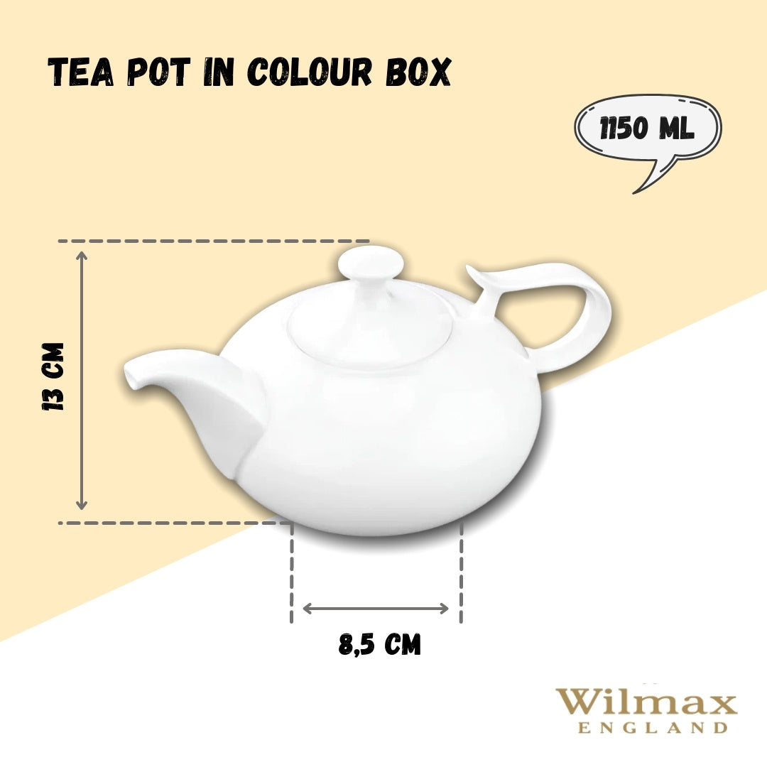 Wilmax Theepot 1150 ml Wit Porselein WL-994000/1C