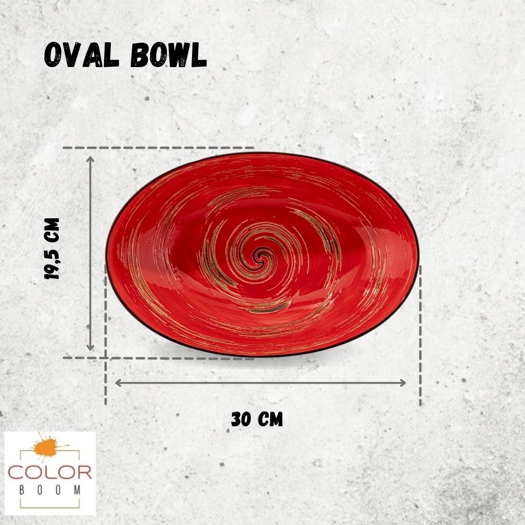 Wilmax Porzellan Schüssel oval 30 cm rot WL-669241/A