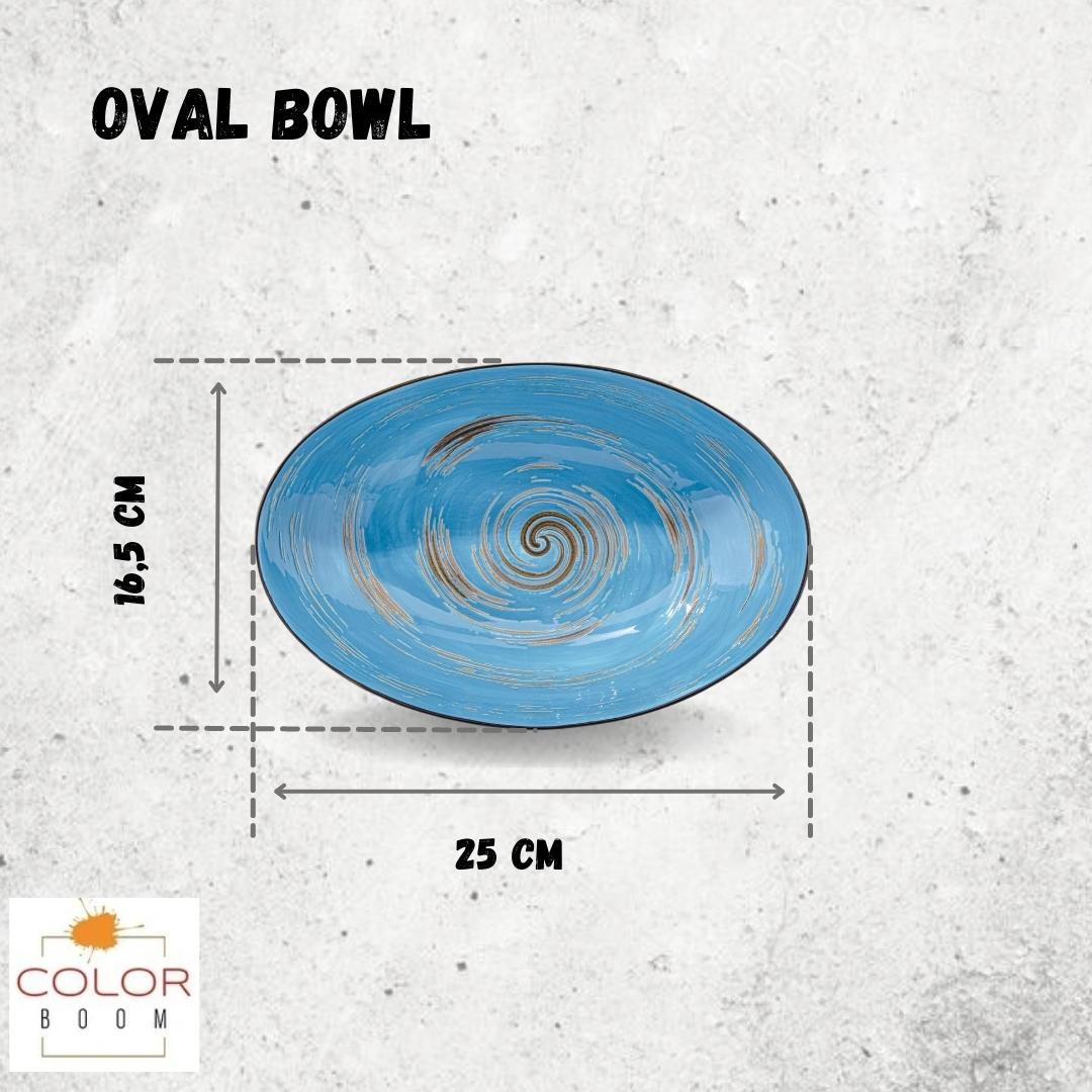 Wilmax Ovale Schale 25 x 16.5 x 6 cm Blau WL-669640/A