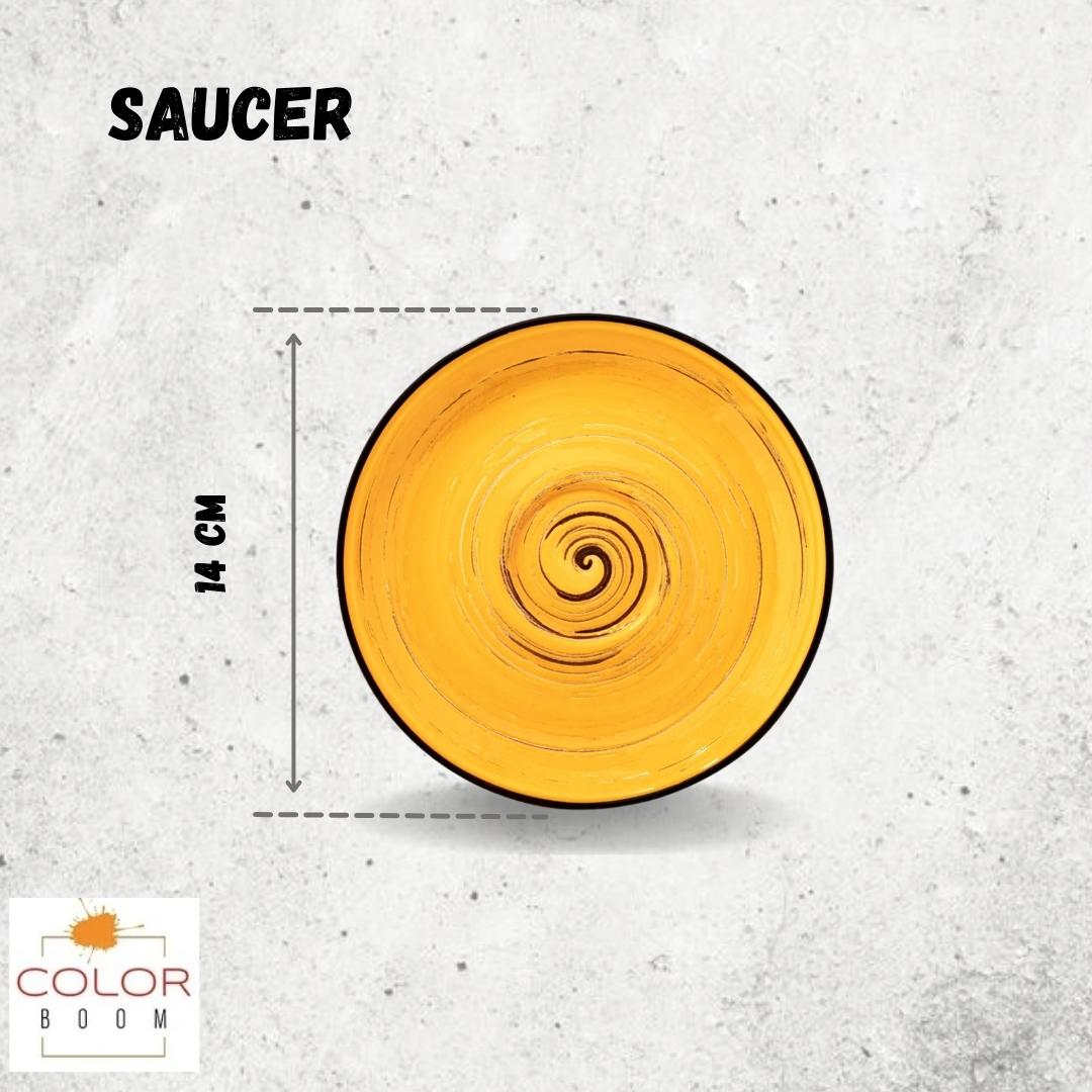 Wilmax Koffie Kopjes & Schotels Set 140 ml Gekleurd, 6-delig WL-669435/AB6