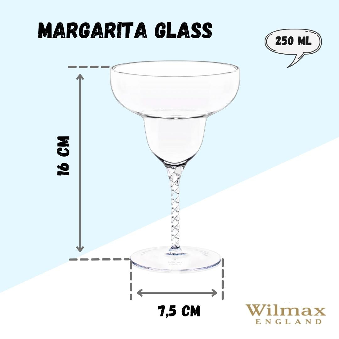 Wilmax Margaritaglas 250ml Kristalglas 2-pack