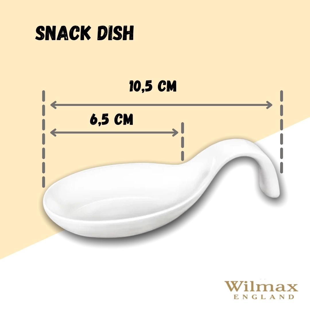 Wilmax Schaal 10.5 x 5 cm van porselein, Wit WL-992667/A