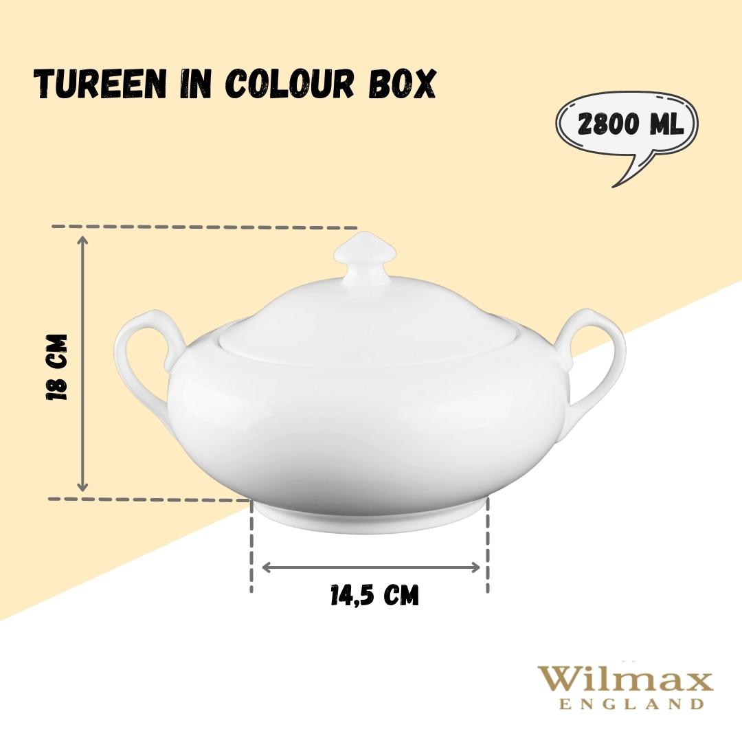Wilmax WL-992491/A Terrine with lid 2800ml Porcelain White