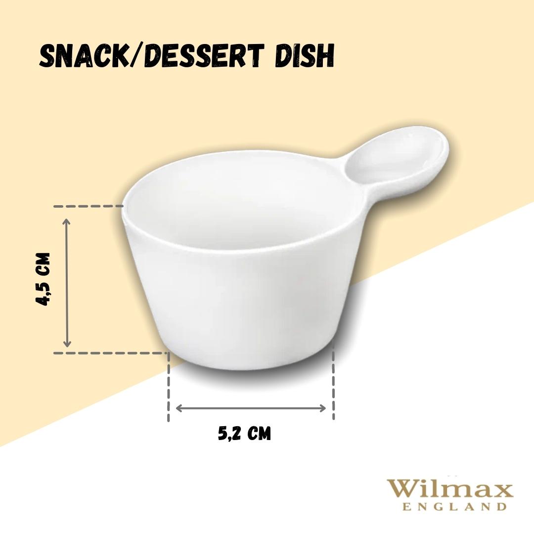Wilmax Snack-/Dessertschale Weiß 10 x 7 cm – Porzellan – 100 ml – WL-996104/A