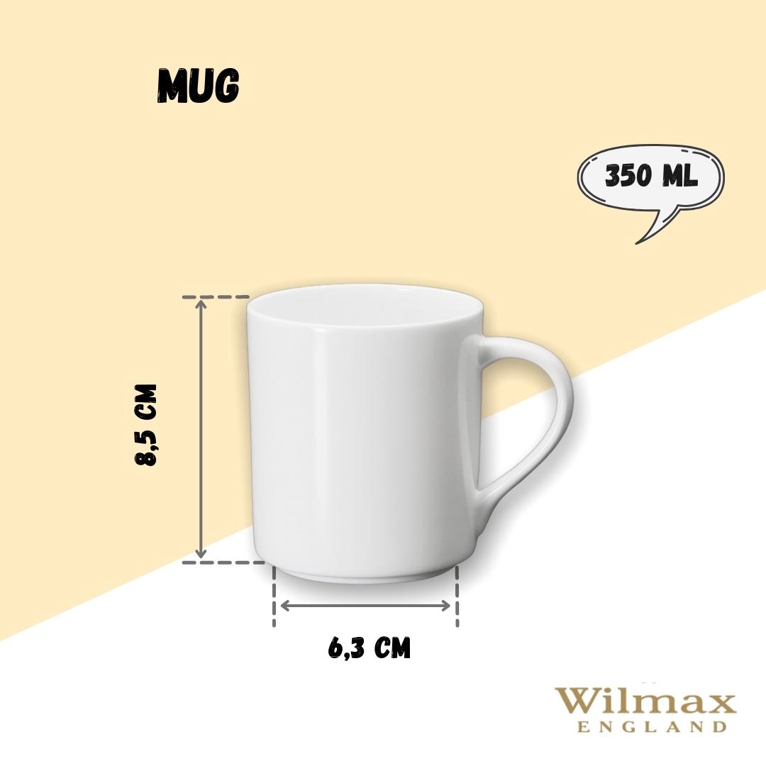 Wilmax Becher Weiß 320 ml – Kaffeebecher für Heißgetränke – WL-993040/A