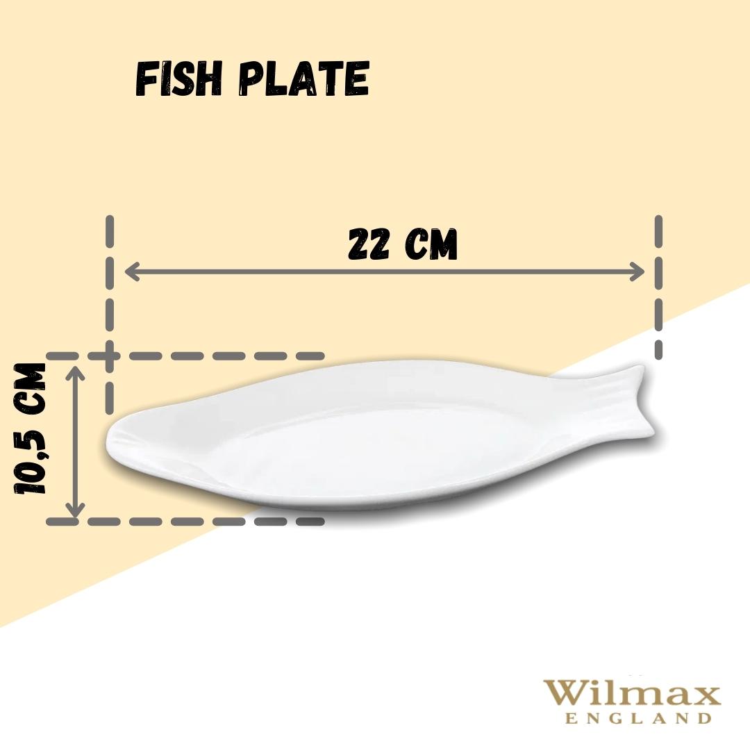 Wilmax Fischplatte, 22 cm, Porzellan, WL-992006/A