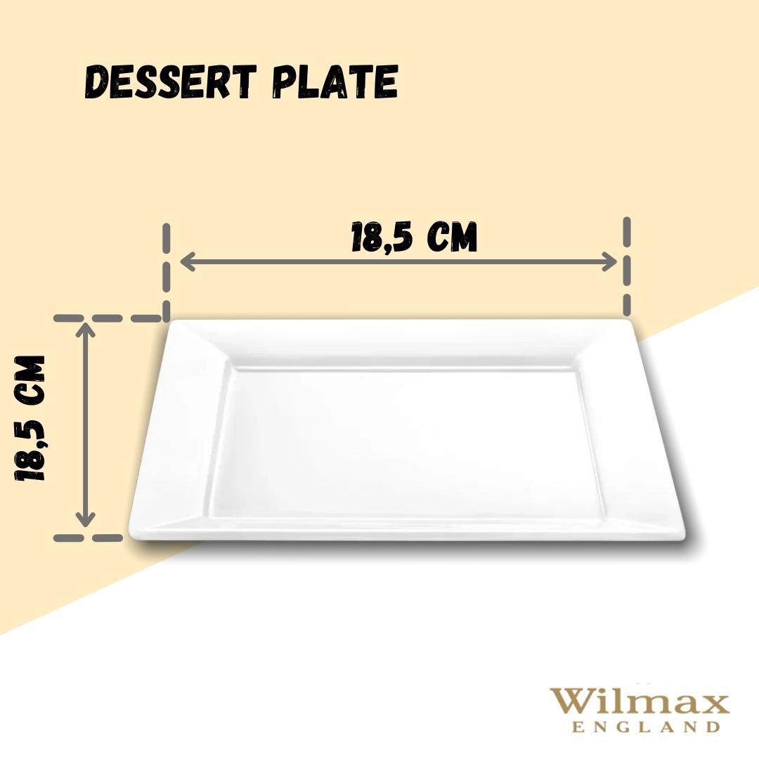 Wilmax Porseleinen Dessertbord 18.5x18.5cm Wit WL-991222/A