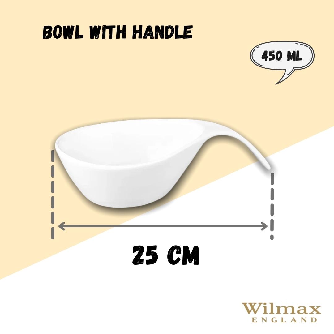 Wilmax Schaaltje 450 ml van porselein, Wit