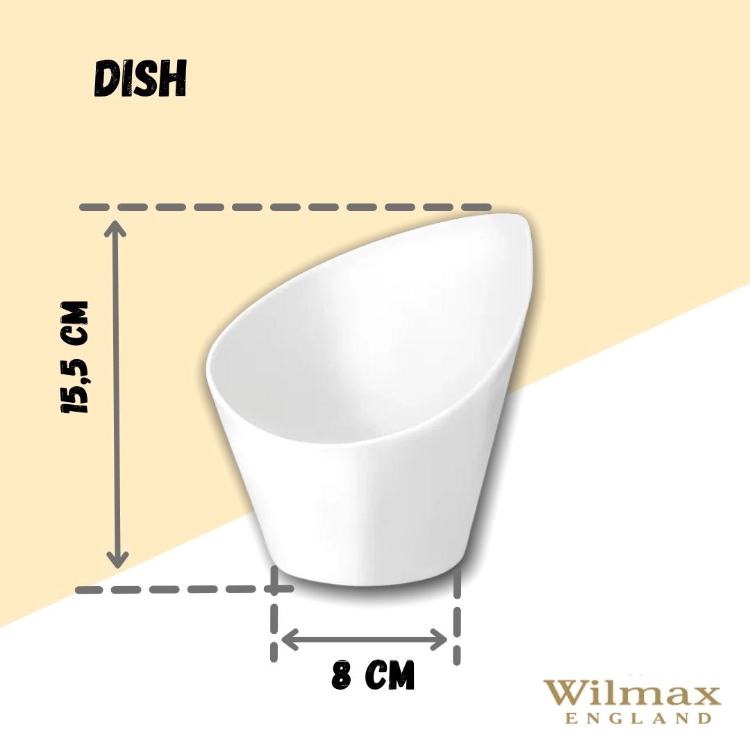 Wilmax Schaal 14 cm van Porselein, Wit WL-992774/A