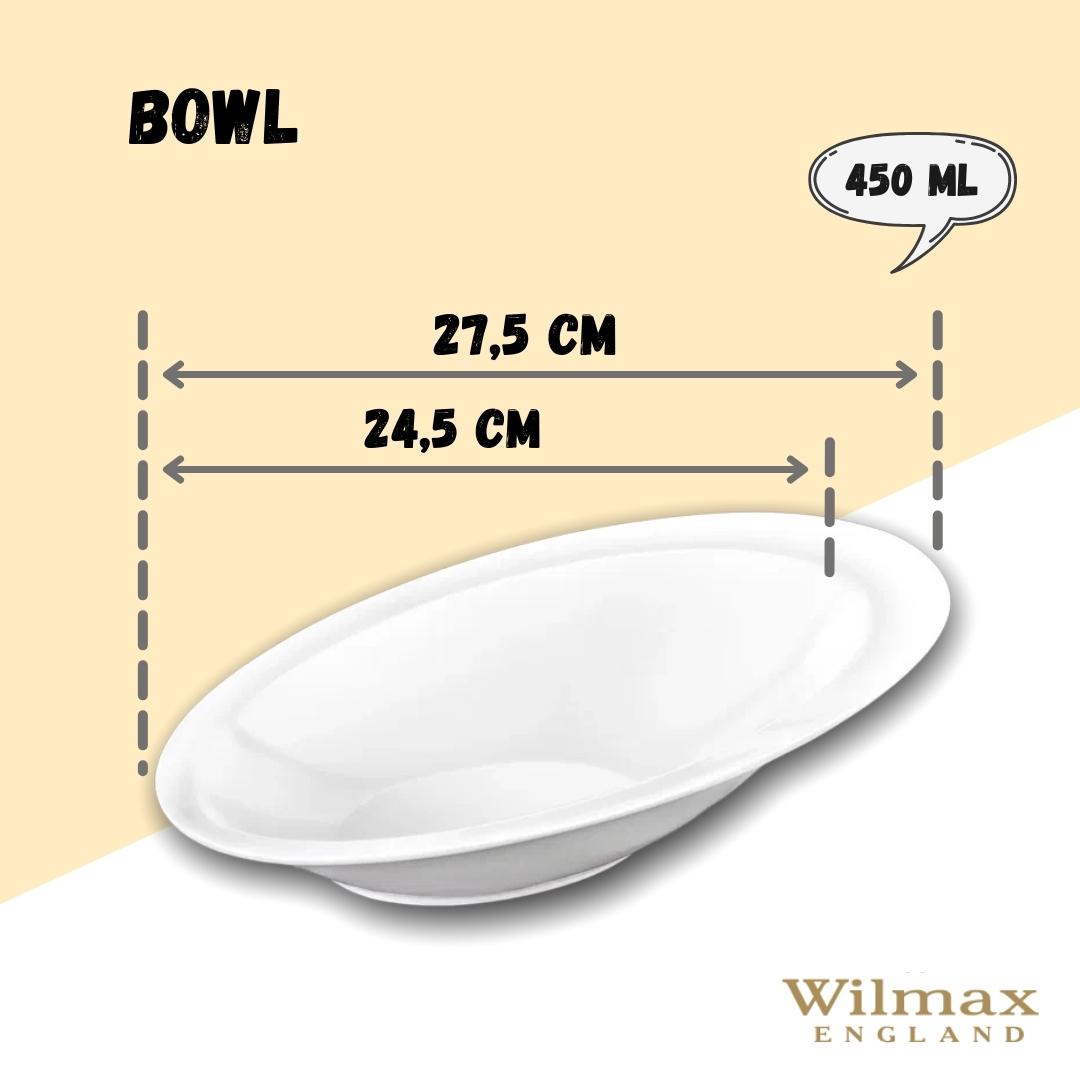 Wilmax Porzellanschale, oval, 27,5 x 18,5 cm, WL-992657/A