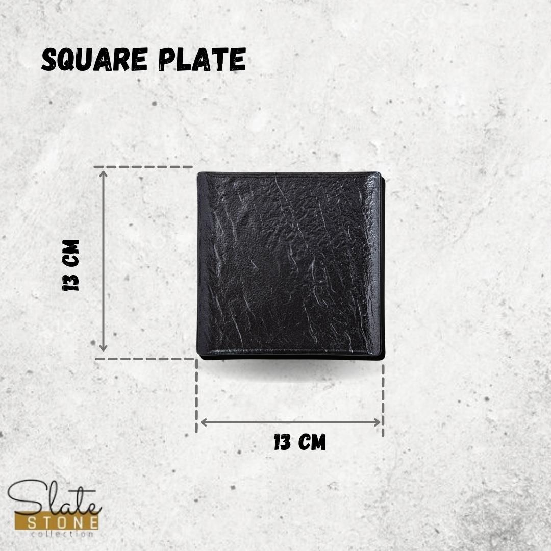 Wilmax Square Plate SlateStone Set – 6er Pack, Schwarz WL-661104/A6
