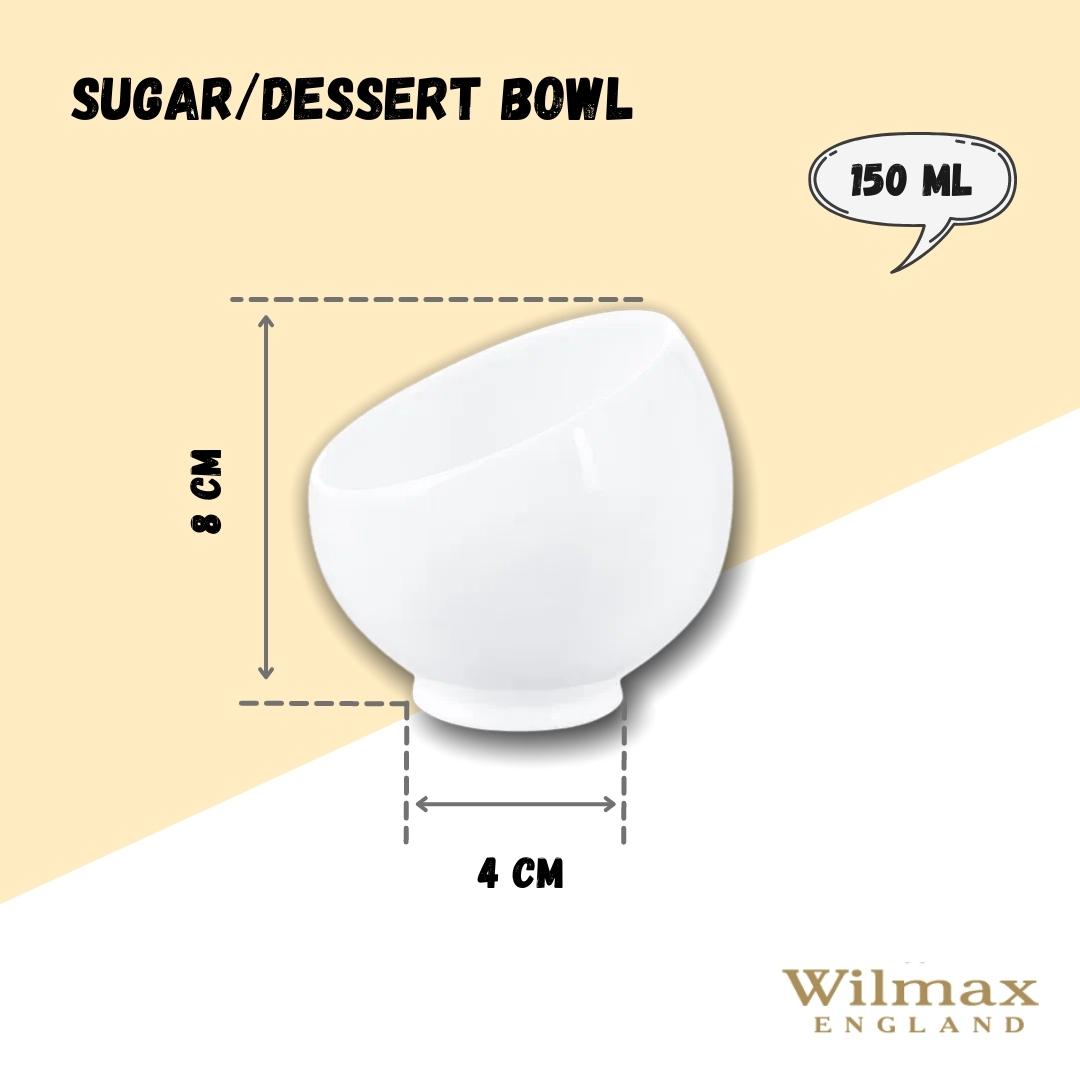 Wilmax Suikerpot 8.5 x 9 cm Wit Porselein Olivia WL-995000/A