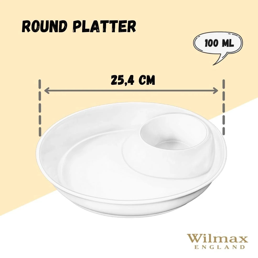 Wilmax - Runde Servierplatte - 25,5 cm - Weiß - WL-992658/A