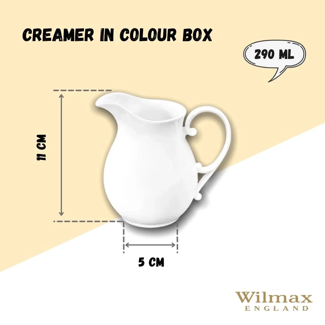 Wilmax Roomkannetje, 290 ml, Porselein, Wit, WL-995041/1C