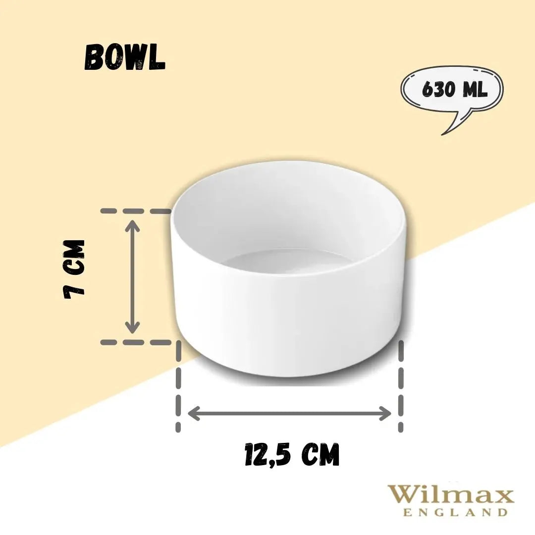 Wilmax England Porseleinen Schaal Wit 630ml 13cm