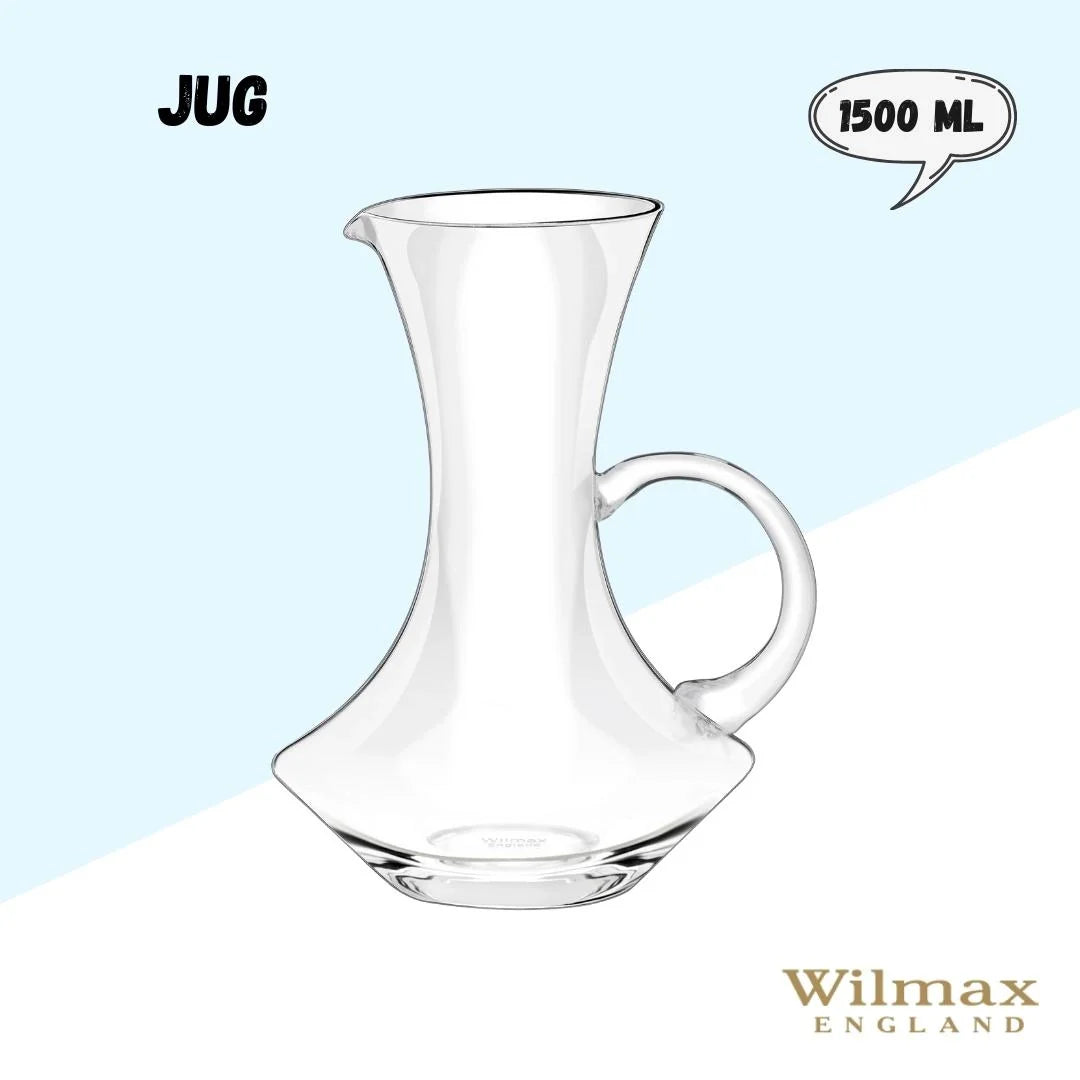 Wilmax Glaskaraffe 1500 ml aus Kristallglas WL-888358/1C
