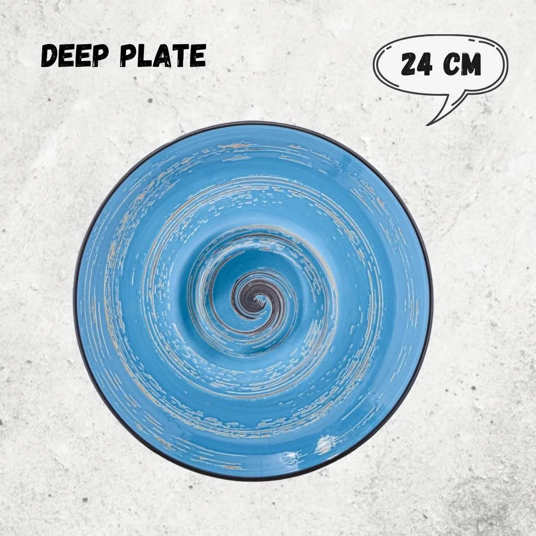 Wilmax Tiefer Teller, 24 cm, 200 ml, 2er Set, WL-669625/A2