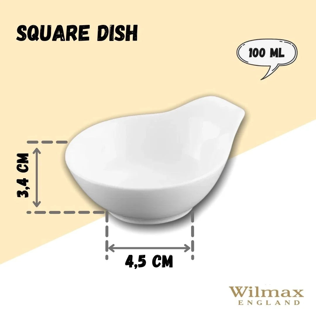 Wilmax England Porseleinen Schaal 100 ml, 10.5 cm, Wit