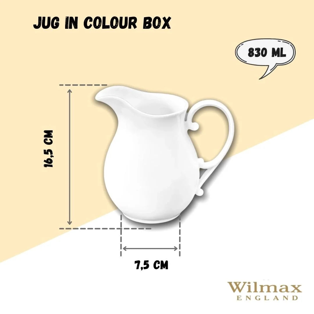 Wilmax Pitcher 830 ml White Porcelain WL-995039/1C