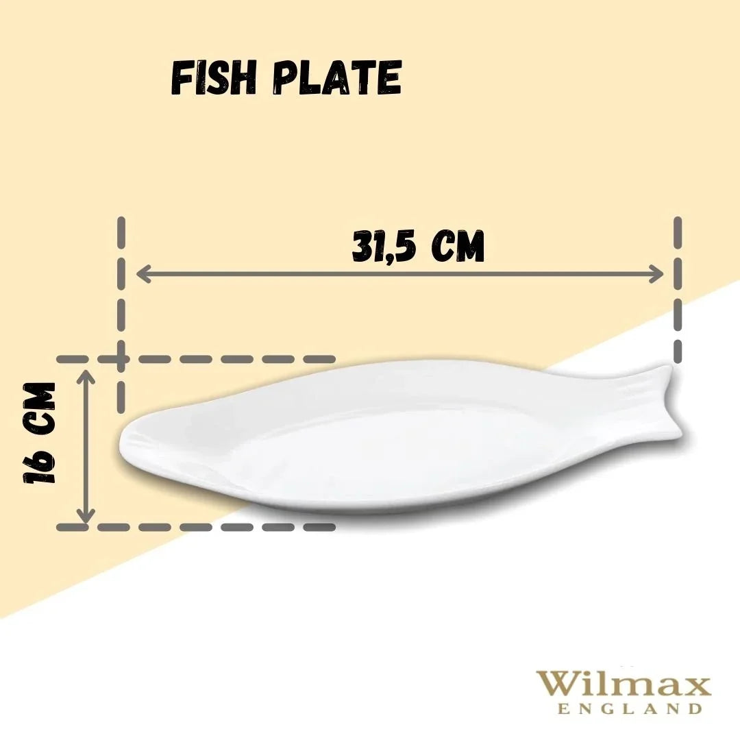 Wilmax Visschaal 31.5 cm van Porselein Wit
