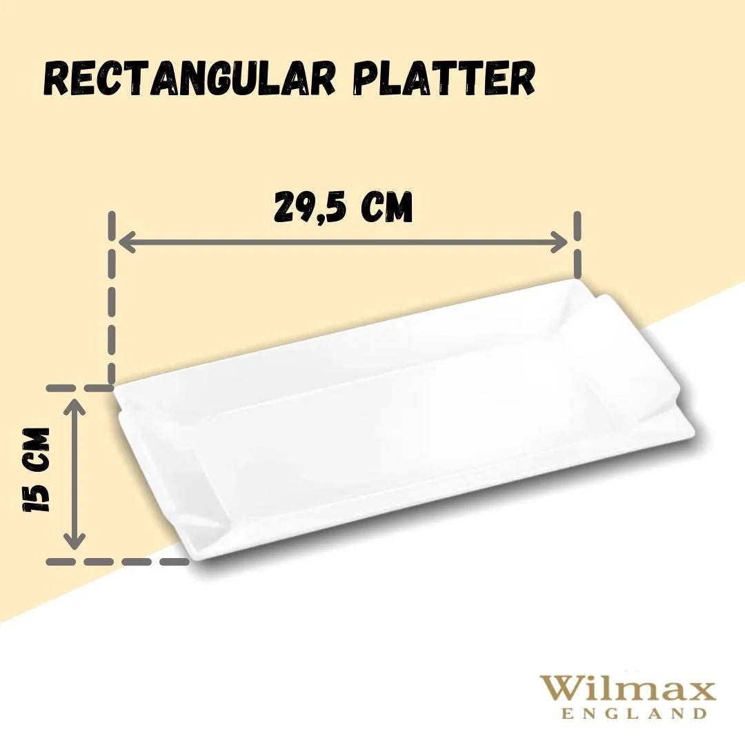 Wilmax Serveerschaal 29.5x15 cm Porselein Wit WL-992646/A