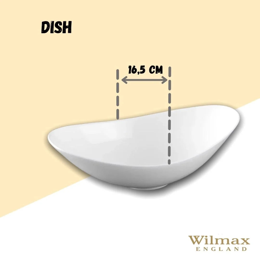 Wilmax England Porzellan-Schale, 30,5 x 16,5 x 8 cm, Weiß, WL-992762/A