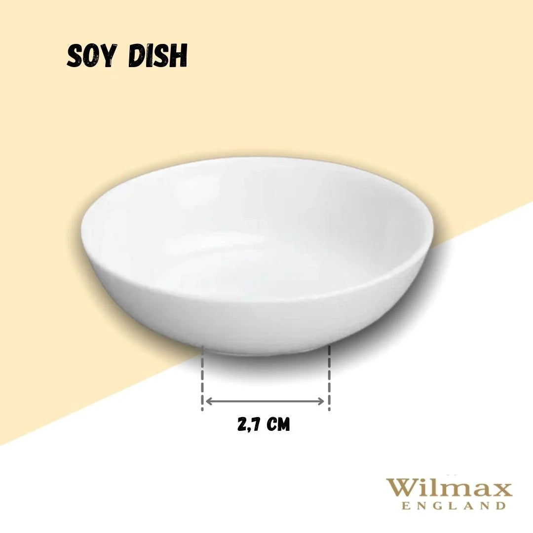Wilmax Sojaschale 7,5 cm aus Porzellan, stapelbar – WL-996045/A