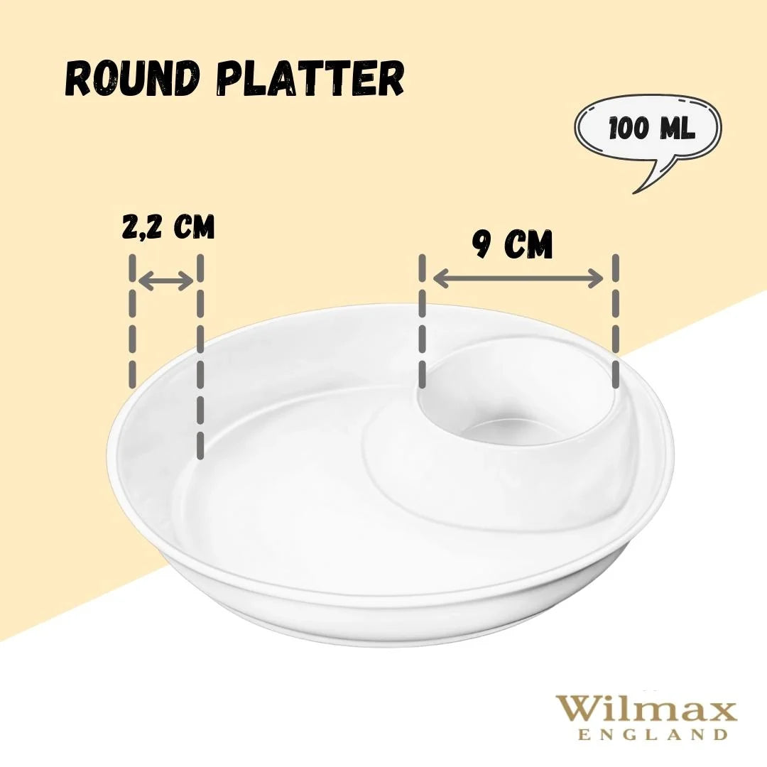 Wilmax - Runde Servierplatte - 25,5 cm - Weiß - WL-992658/A