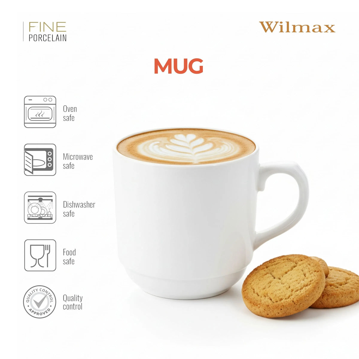 Wilmax England Porseleinen Kop Wit 250 ml