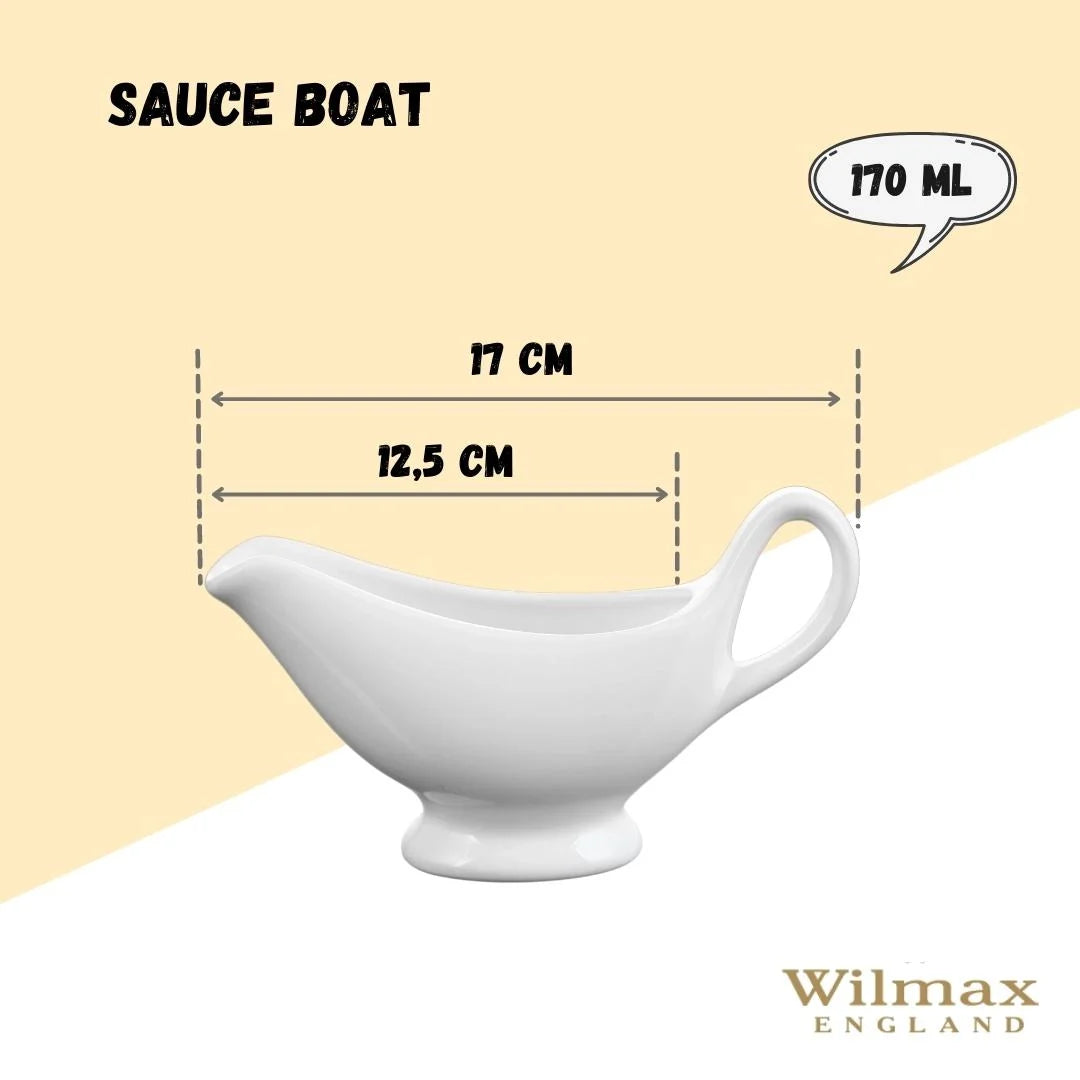 Wilmax Sauciere 170 ml – Elegantes Porzellan für Saucen & Dressings – WL-996013/A