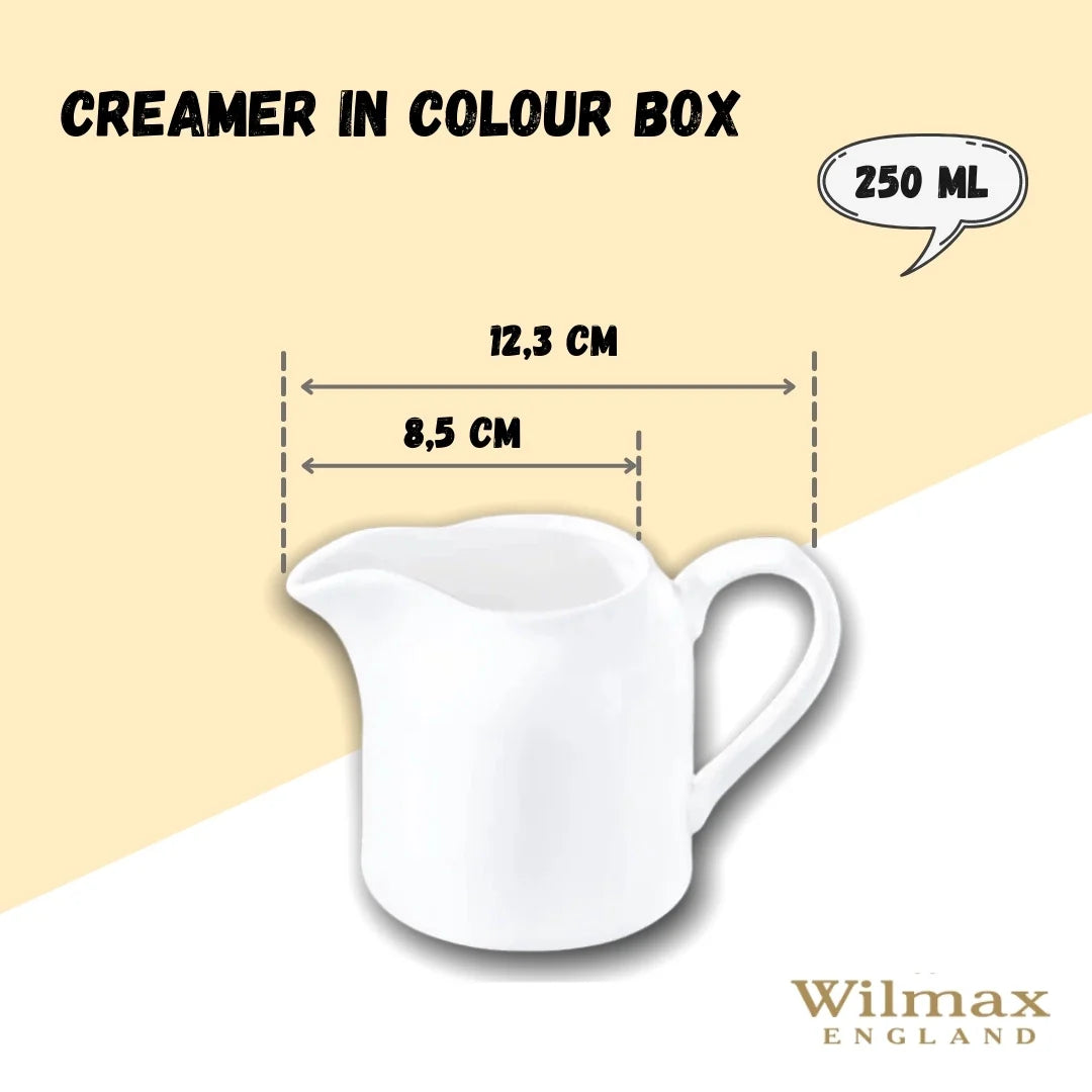Wilmax England Melkkan 250ml Wit Porselein WL-995018/1C