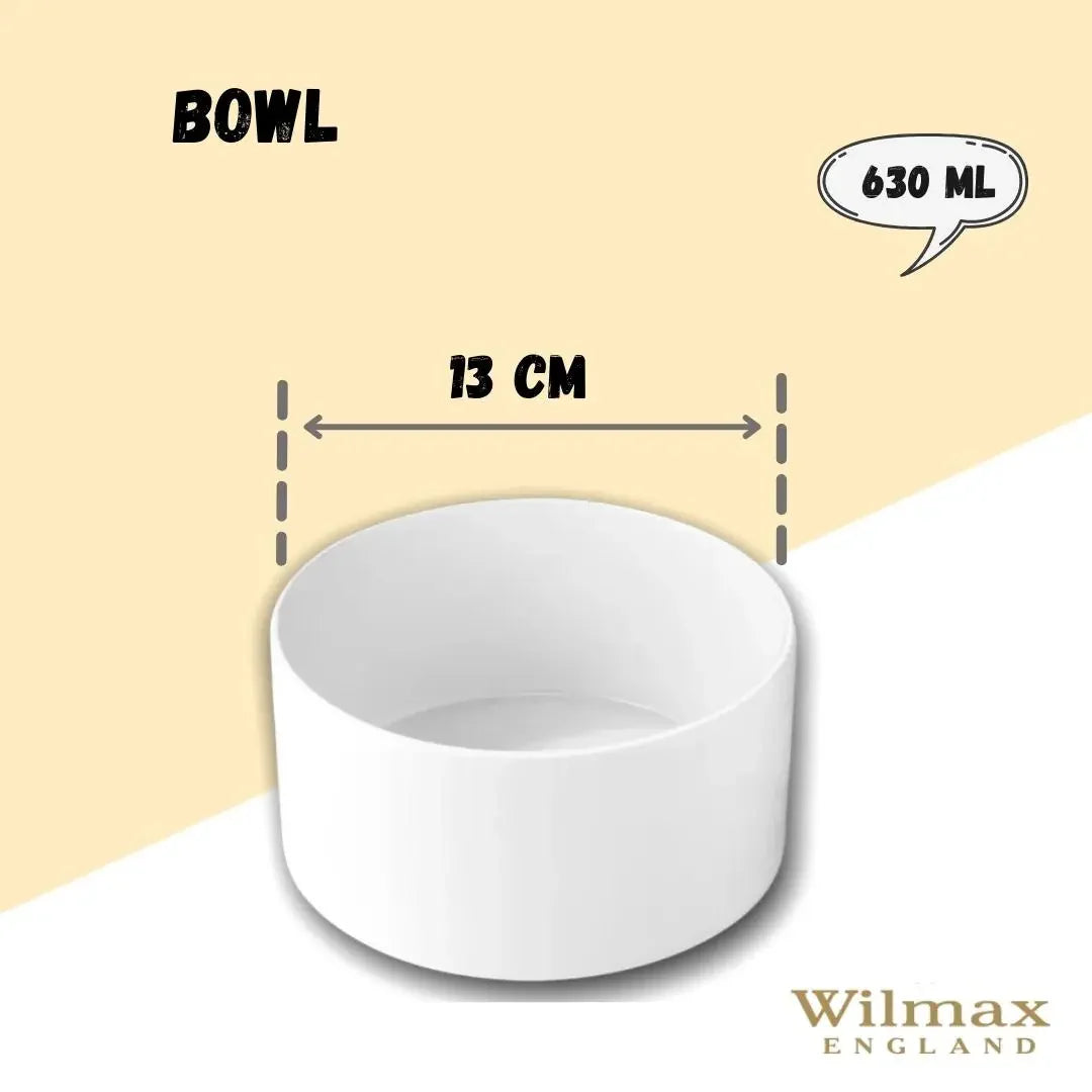 Wilmax England Porseleinen Schaal Wit 630ml 13cm