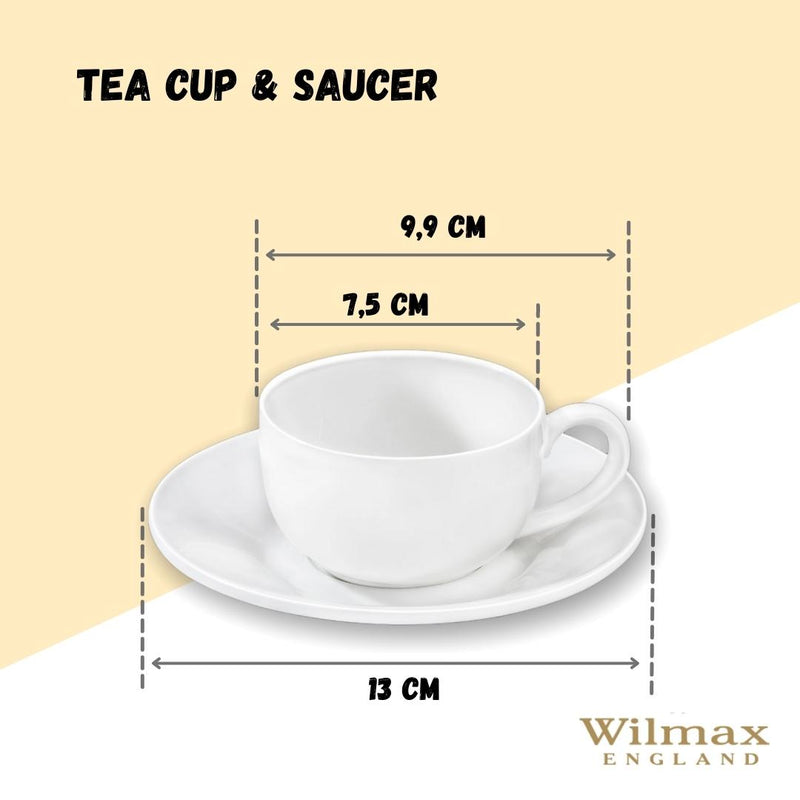 Wilmax Espressokop & schotel 100ml Wit Porselein WL-993002/AB