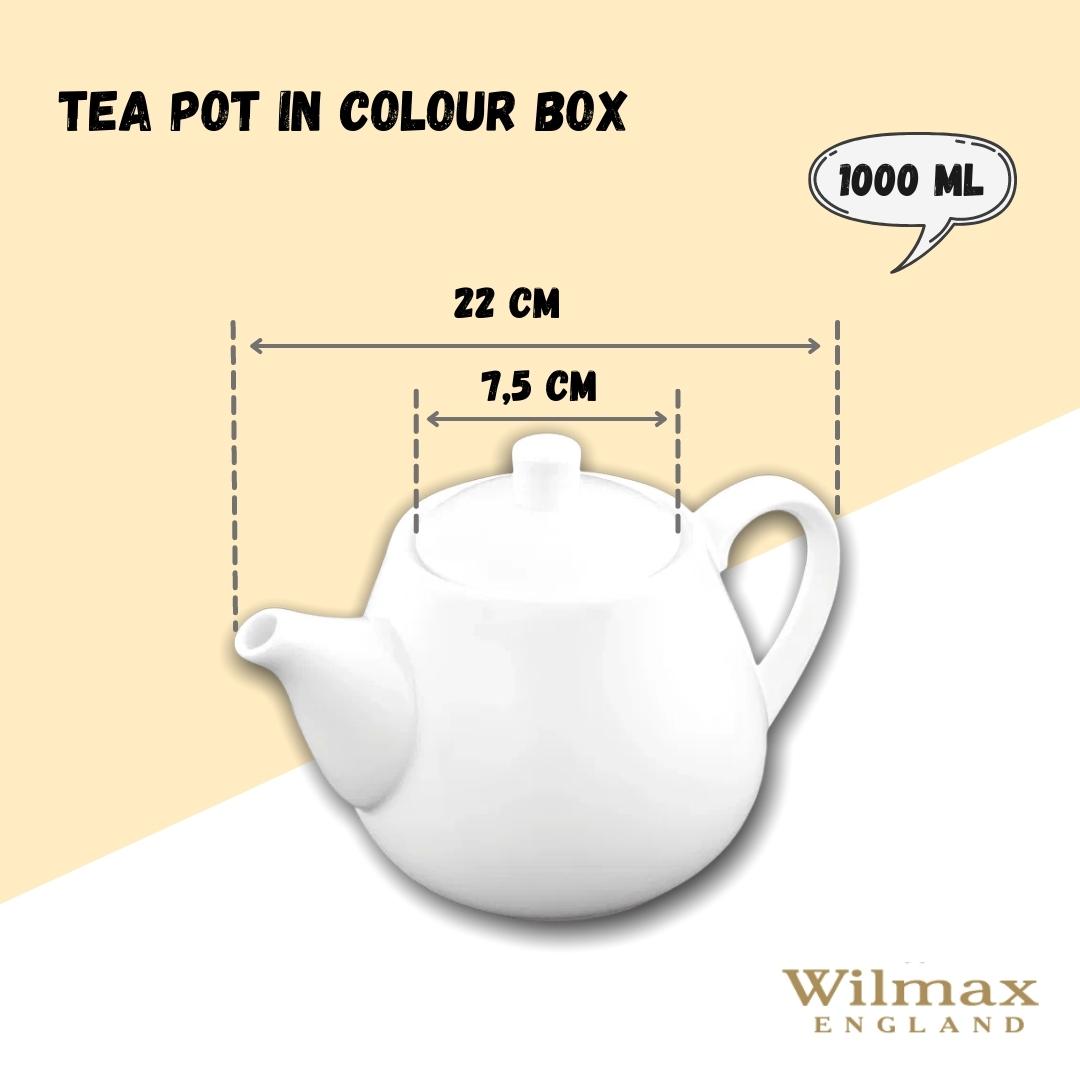 Wilmax Theepot 1000 ml Wit Porselein WL-994003/1C